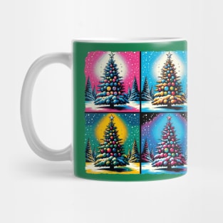 Tinsel Twist: Pop Art's Festive Fir - Christmas Tree Mug